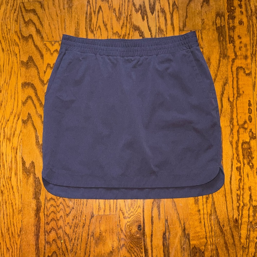 Duluth Trading Breezeshooter Skort Women 16 Gray Performance Hiking golf Stretch